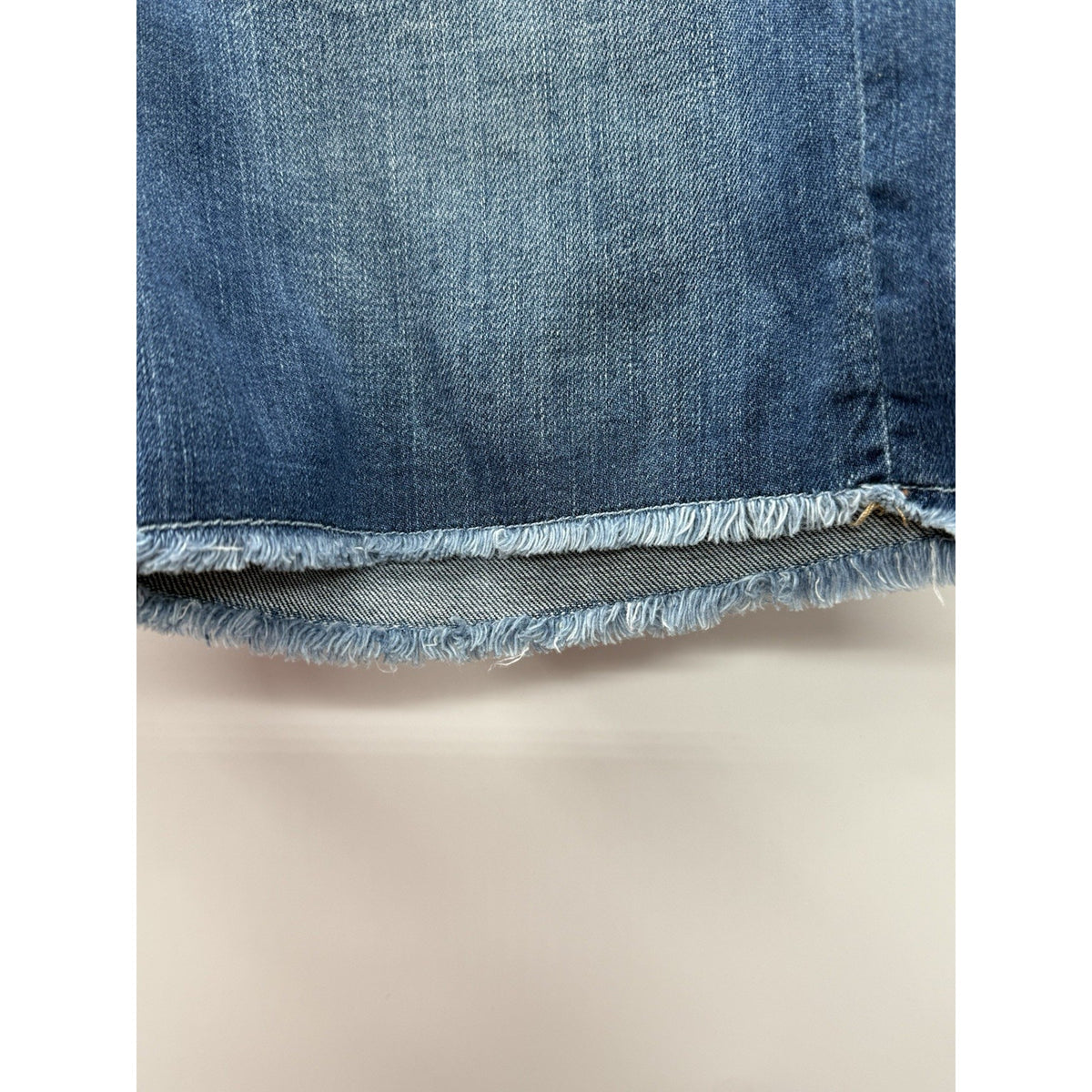 Lucky Brand Abbey Double Roll Denim Shorts Womens 26 Frayed Raw Hem Stretch