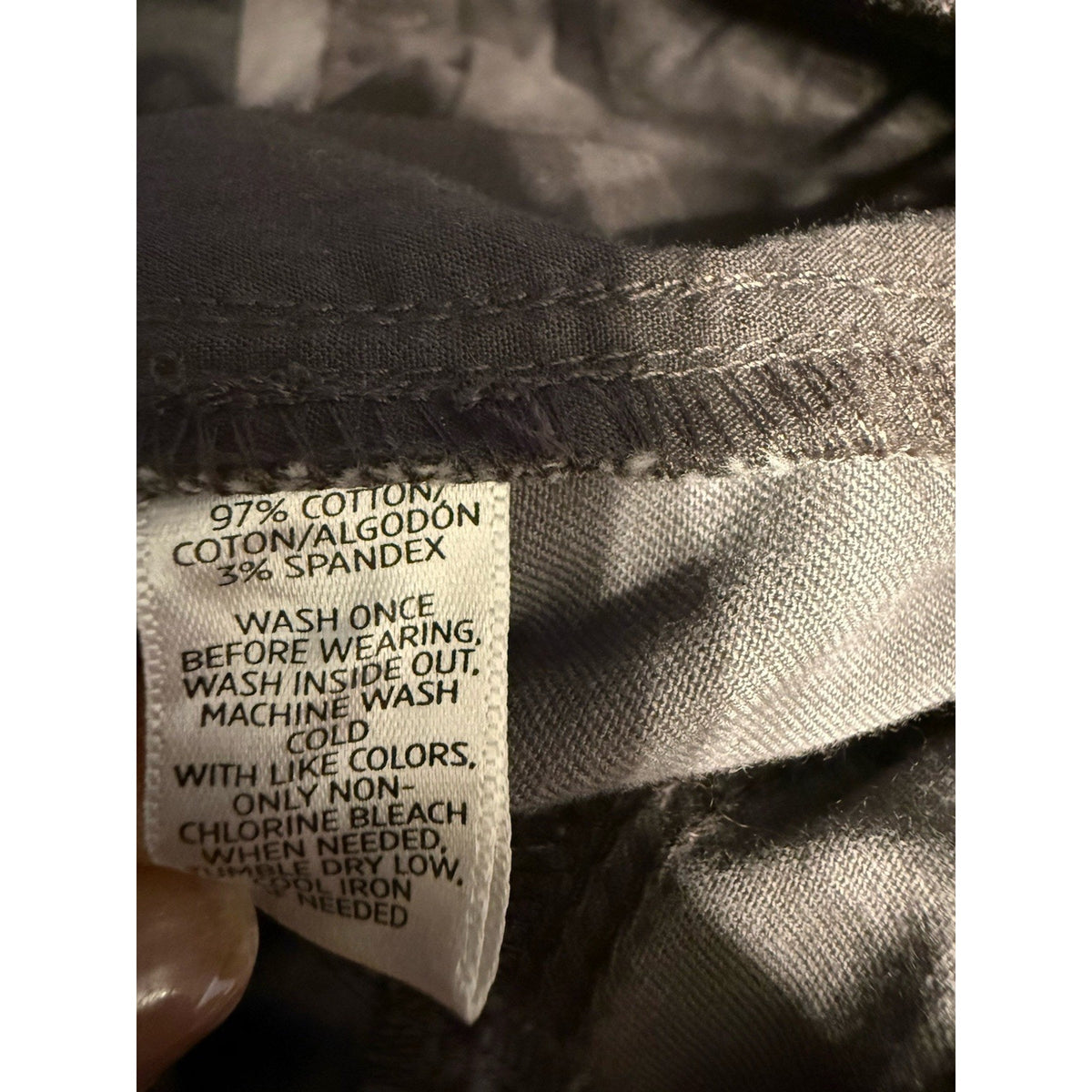 LOFT Women’s Gray Camouflage Skinny Pants Cotton Twill Stretch Mid Rise 29"