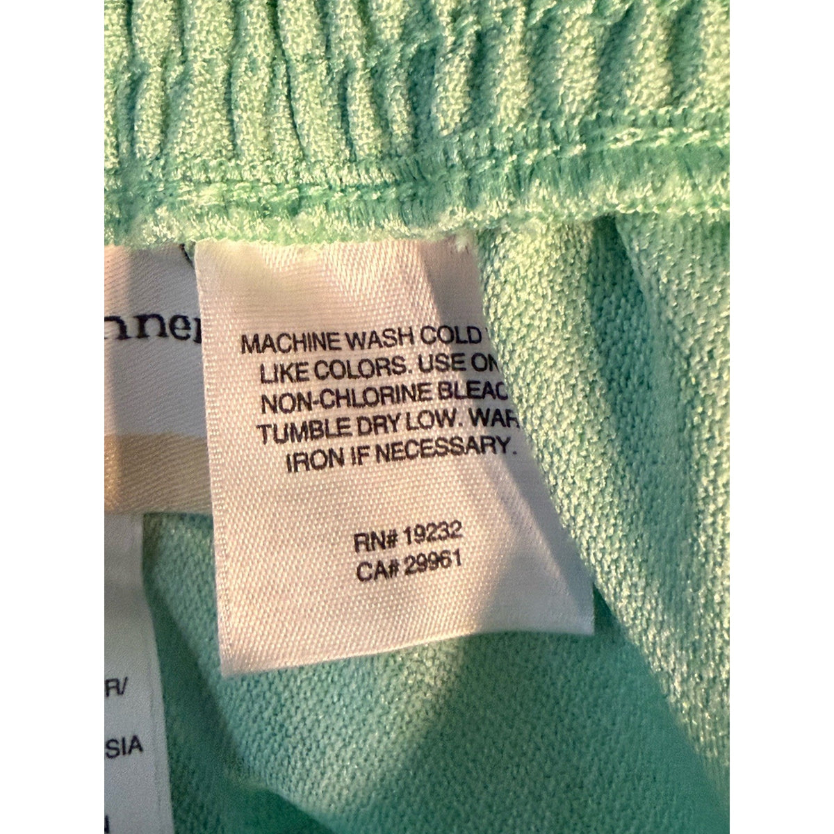 Alfred Dunner Women's 16 W Green Straight Leg Pants Pull On Elastic Waist Flat