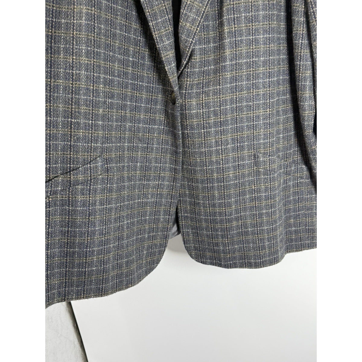White Stag Wool Blend Plaid Blazer 26W Plus Dark Academia Classic Jacket