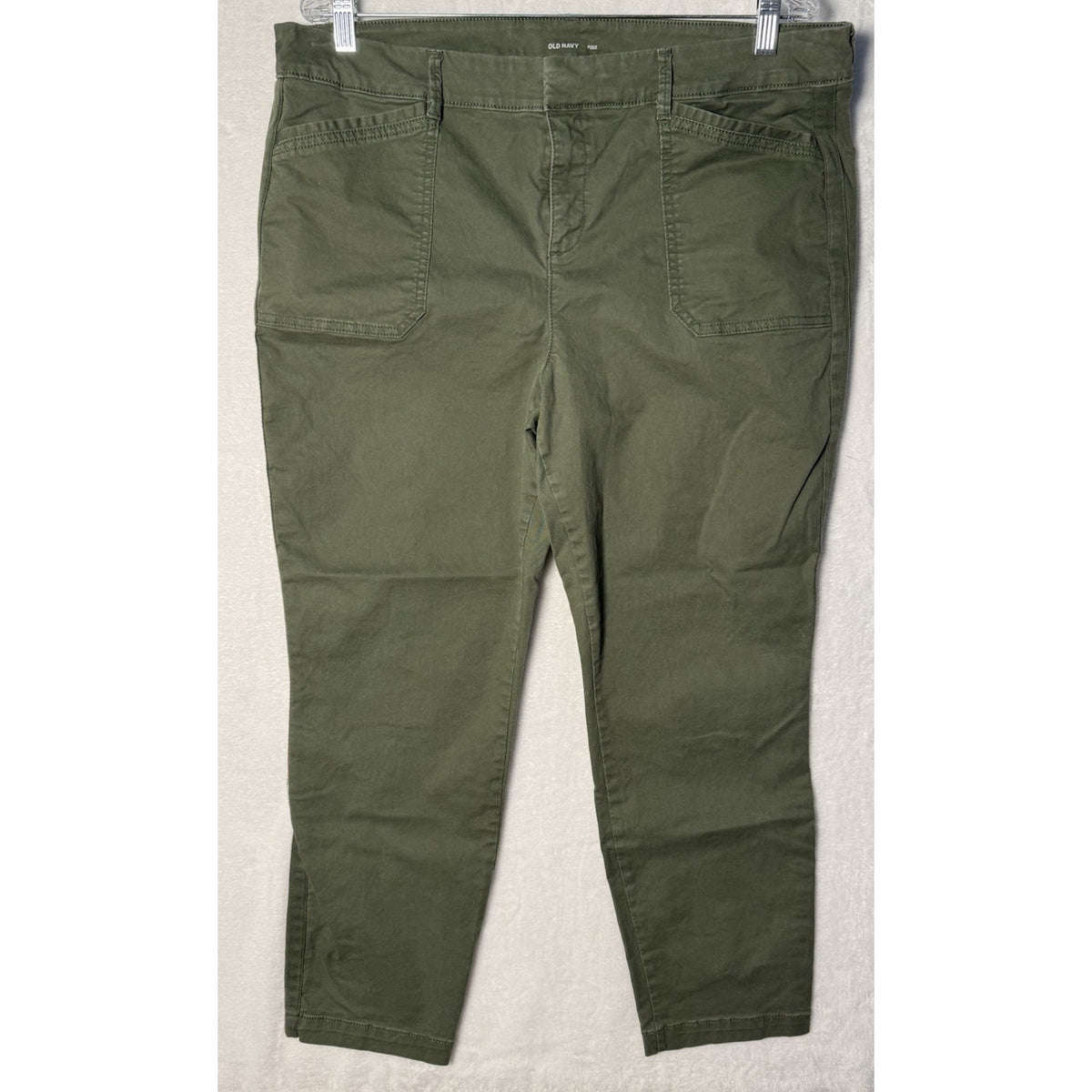 Old Navy Women’s Skinny Pants Size 16 Stretch Cotton Pixie Military Green