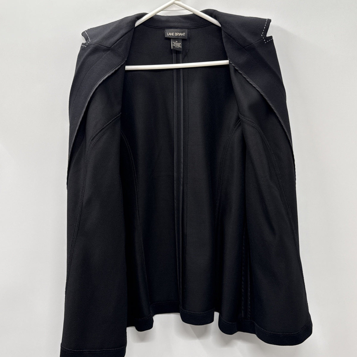 Lane Bryant Blazer Womens 18 Black Three Button Stretch Career Jacket Workwear