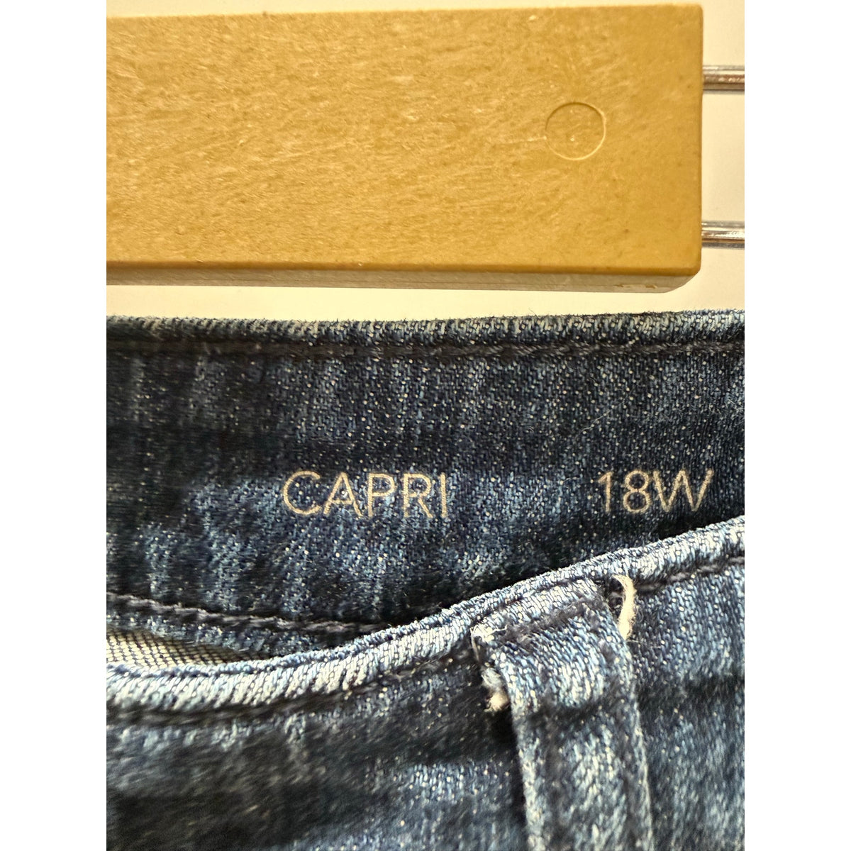 JLo Blue Jean Denim Cuff Pants 5 Pocket Distressed Women’s Size 18W