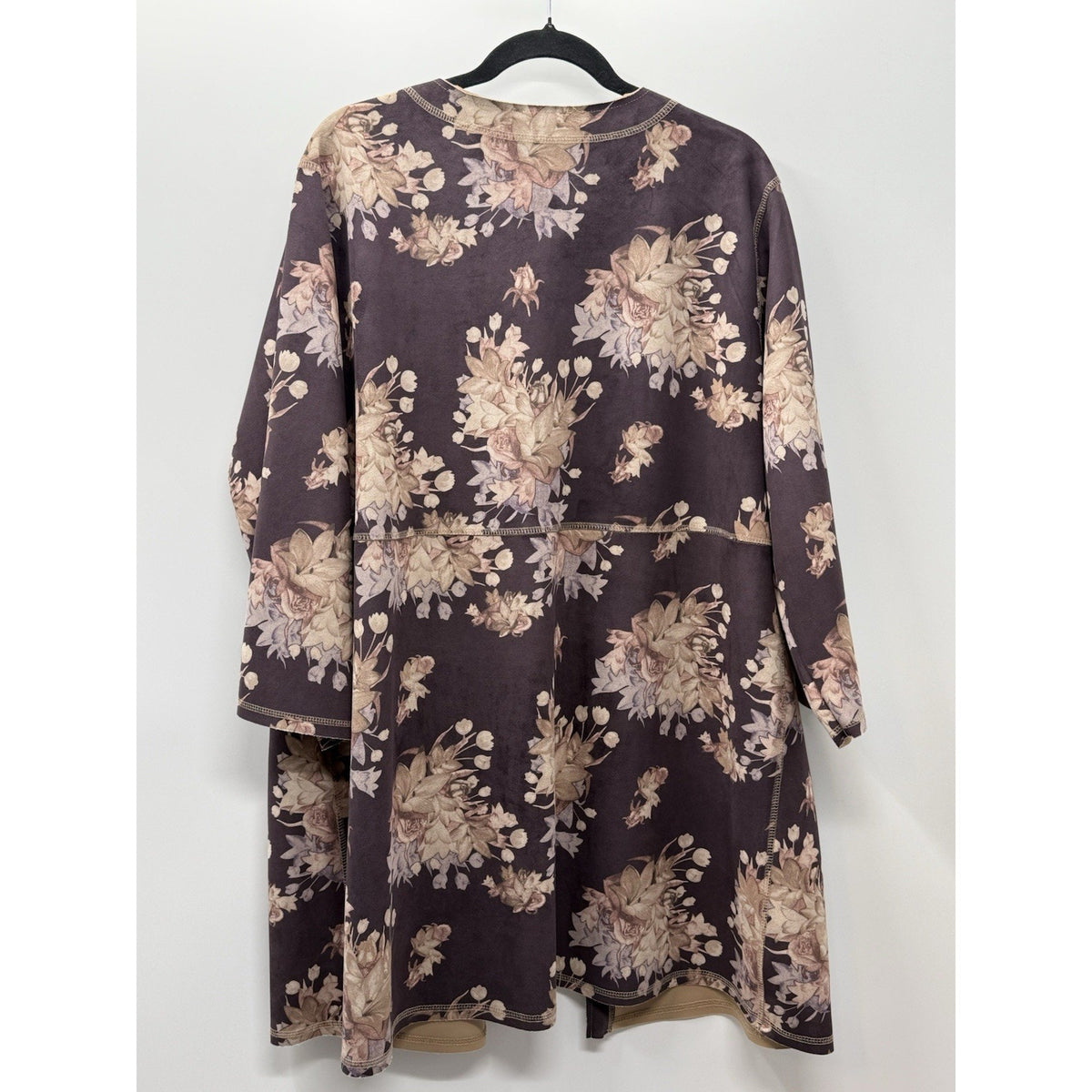 Chelsea & Theodore Jacket Women’s Floral Print Open Front Kimono Duster Size 2X