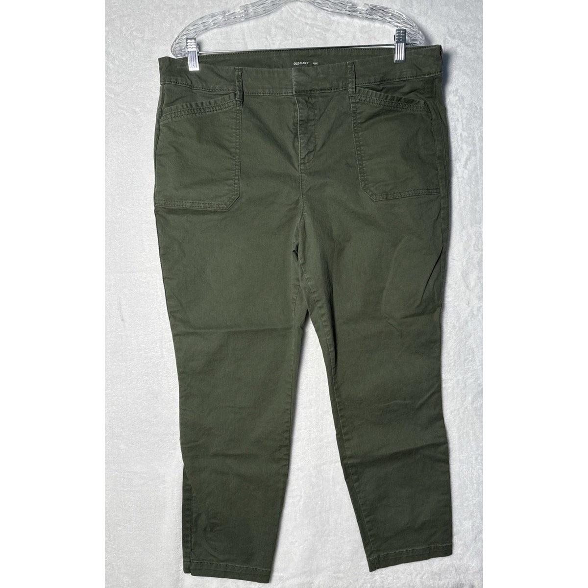Old Navy Women’s Skinny Pants Size 16 Stretch Cotton Pixie Military Green