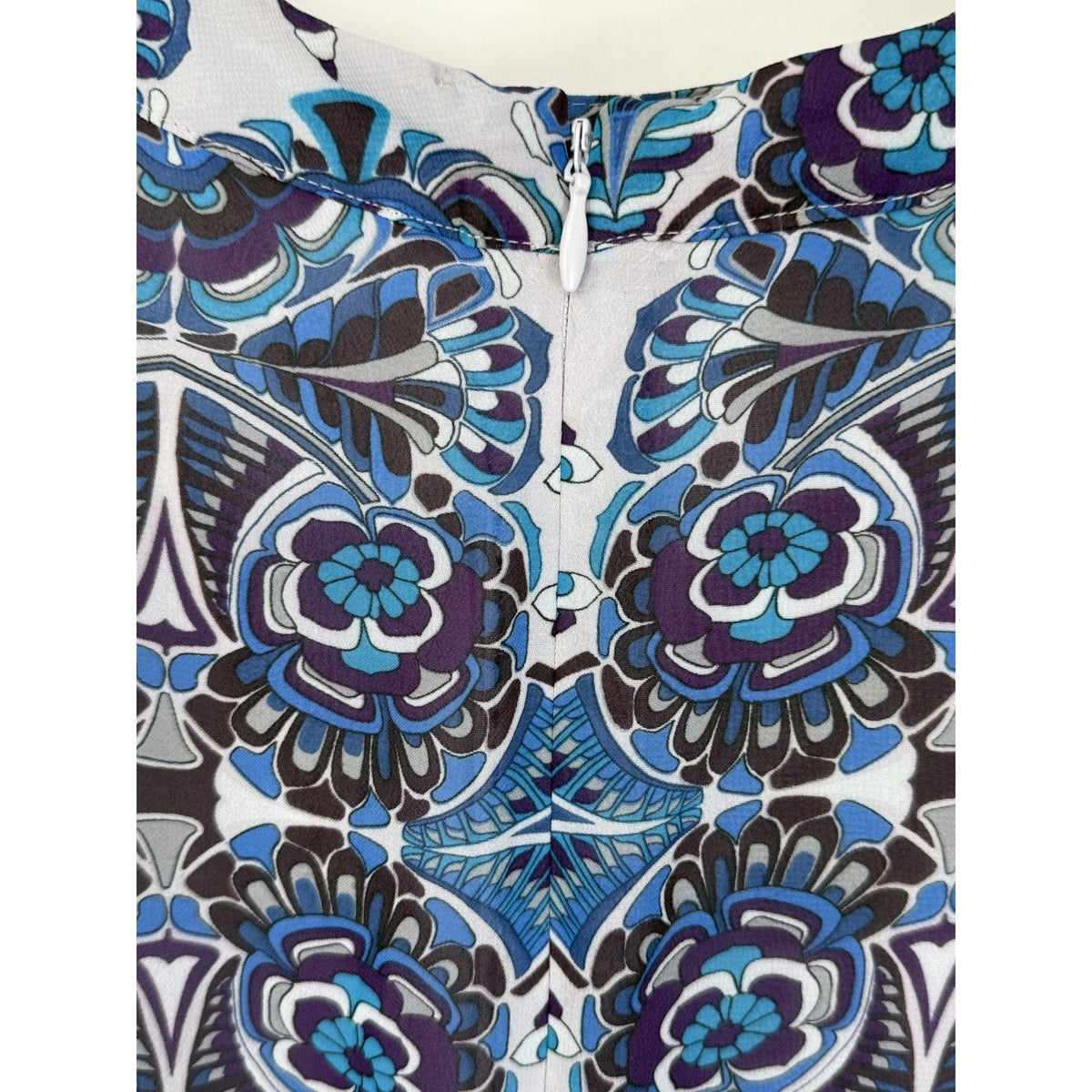 Eva Mendes Petite Floral Print Dress Women’s Blue Purple Small GUC