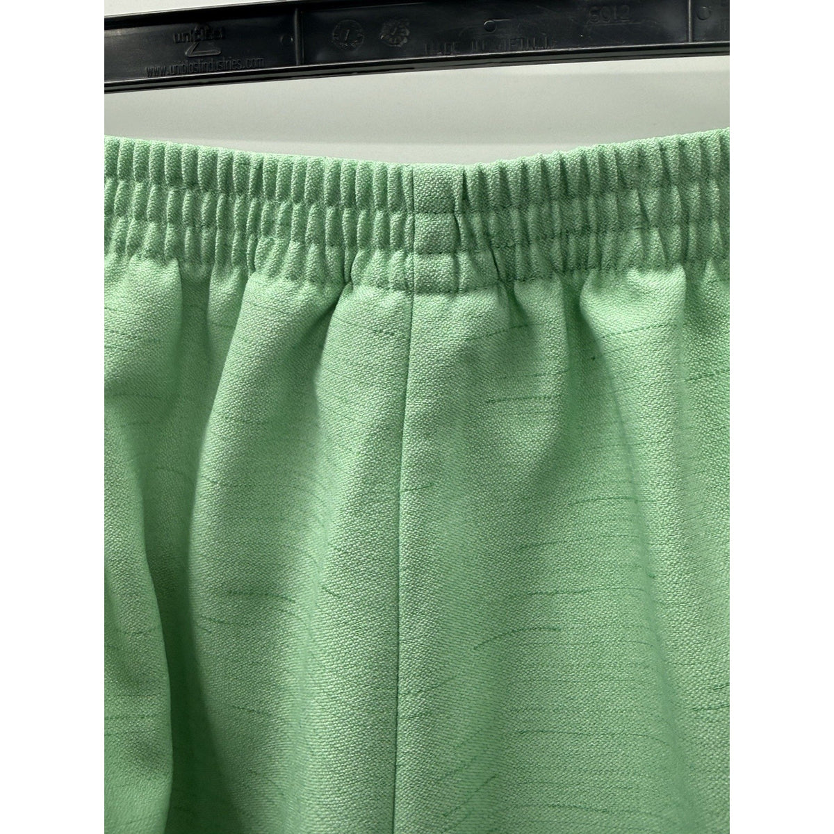 Alfred Dunner Women's 16 W Green Straight Leg Pants Pull On Elastic Waist Flat