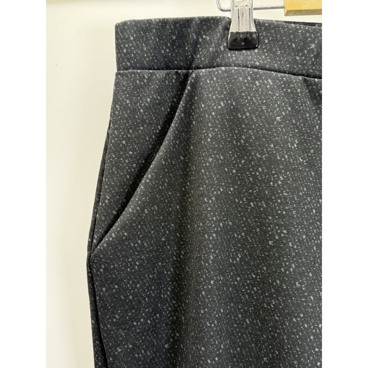Vanessa Williams 2X Black Stretch Pull On Pants Textured Career Straight Leg USA