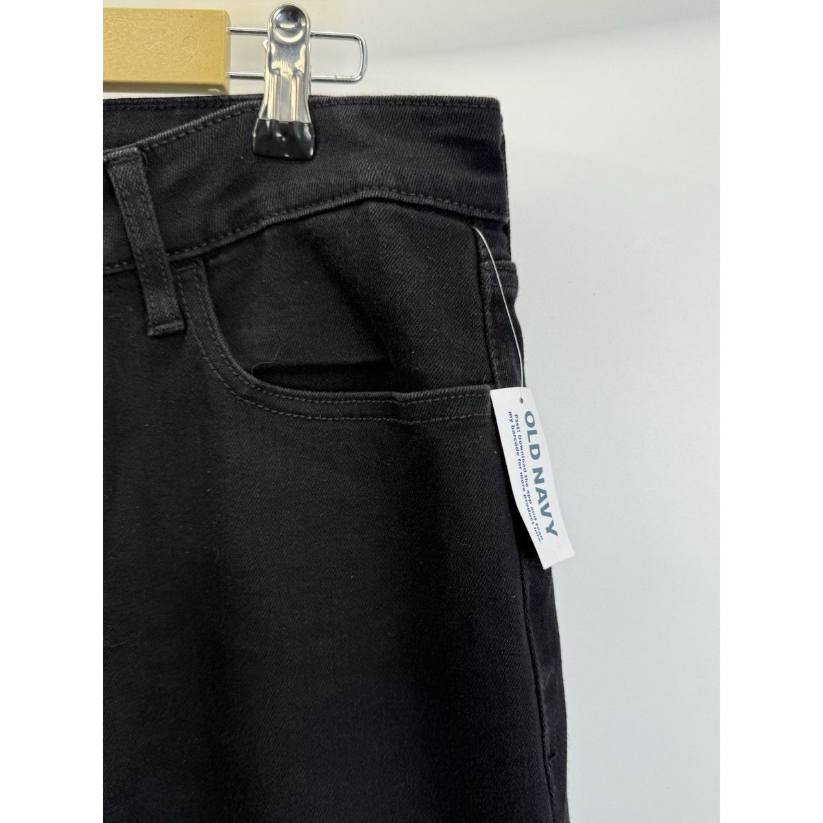 Old Navy High-Rise Loose Jeans Women’s Size 12 Tall Black, Pockets Casual NWT