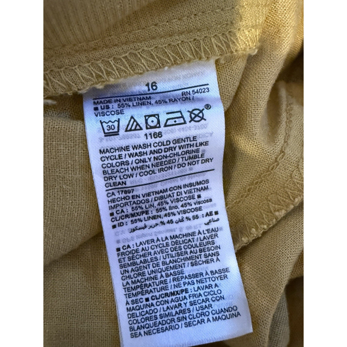 Old Navy Linen Blend Wide Leg Crop Pants Womens 16 Elastic Waist Minimalist