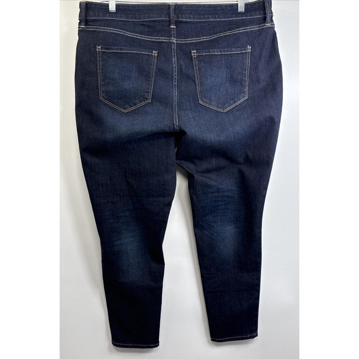 St Johns Bay Womens Skinny Leg Jeans Plus Size 22W Dark Wash Stretch Denim