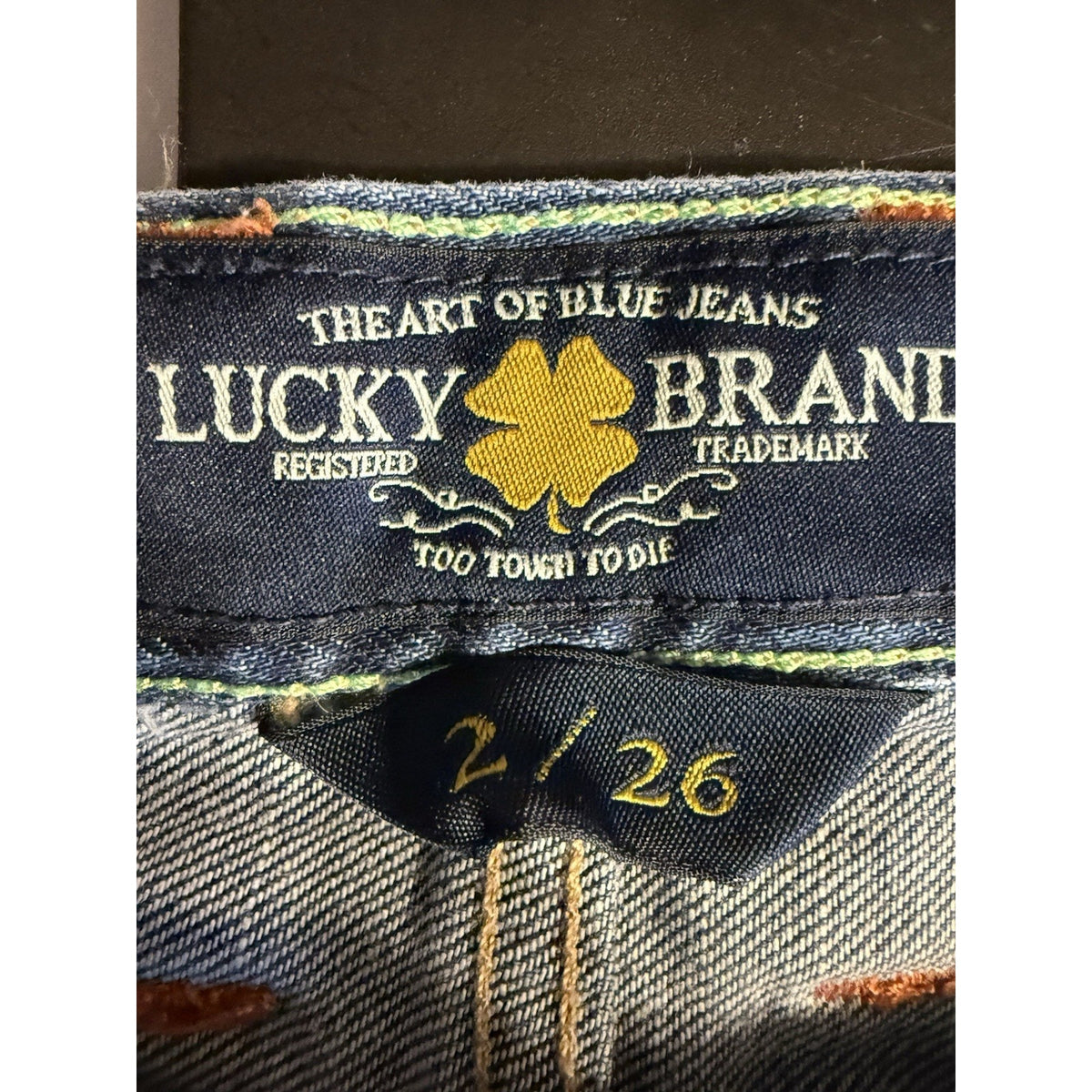 Lucky Brand Abbey Double Roll Denim Shorts Womens 26 Frayed Raw Hem Stretch
