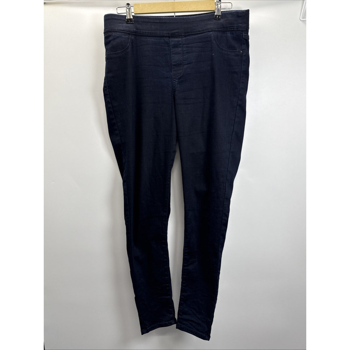 Old Navy Rockstar Mid Rise Skinny pull on Jeans Women Sz 12 Regular Dark Stretch