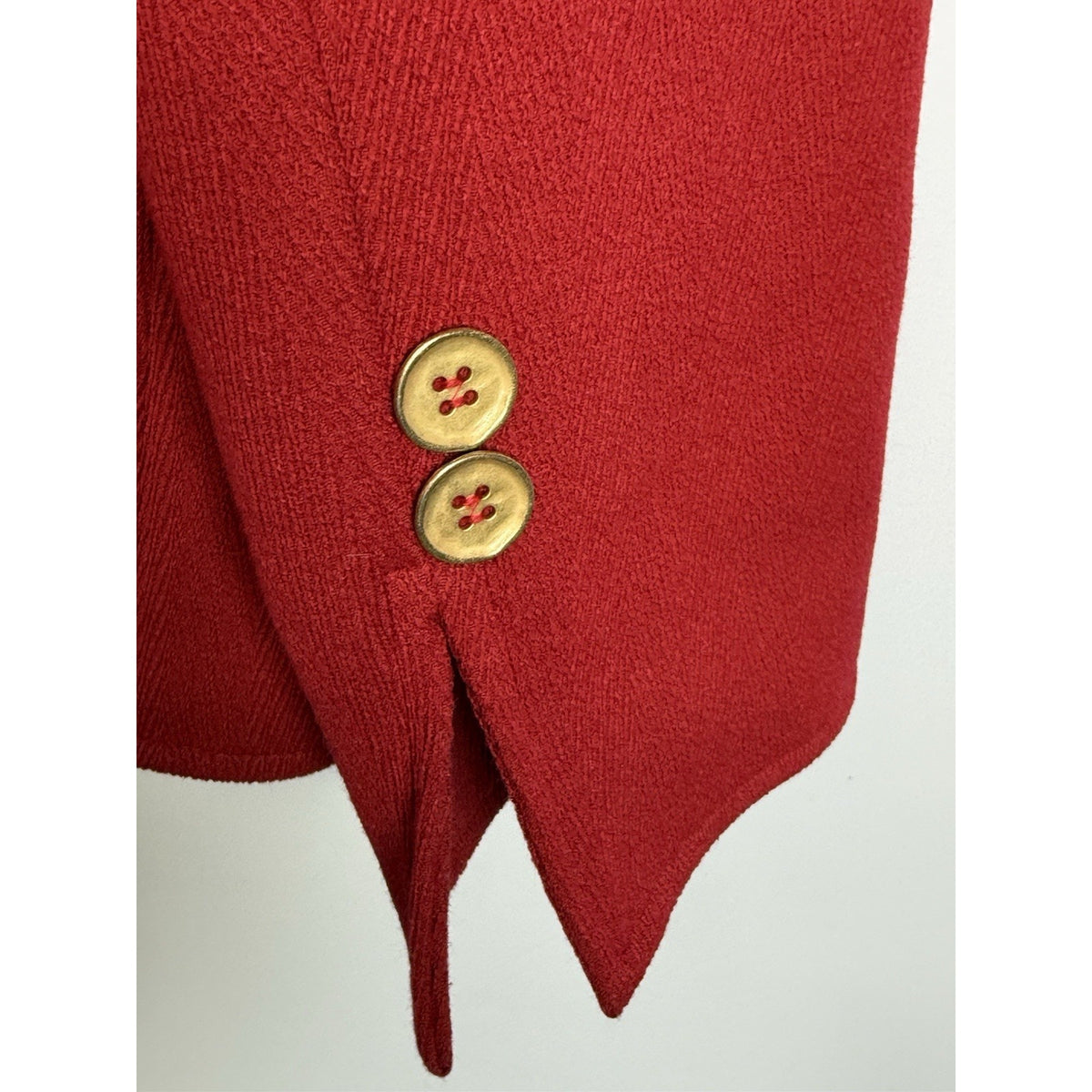 Mary Kay by Twinhill Red Blazer Jacket Women’s Size 1XW Gold Button Zip Pockets