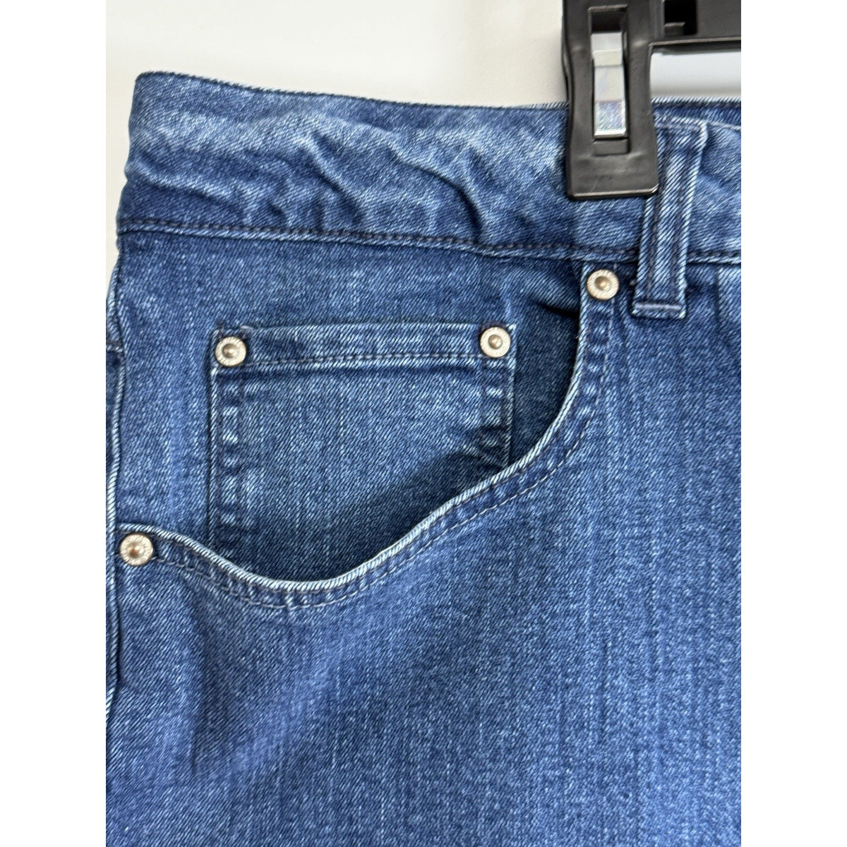 Just My Size 24W Petite Stretch Jeans Embroidered Pocket Denim Plus Size