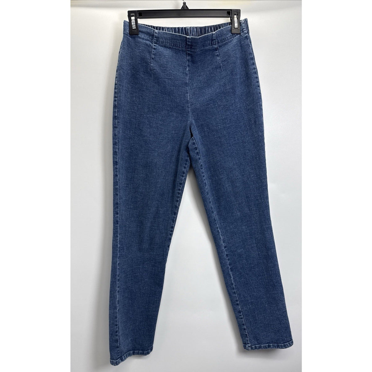 Faded Glory Women’s Medium Pull On Stretch Denim Pants Elastic Waist 28 Inseam