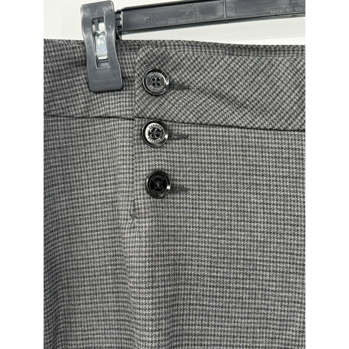 Express Design Studio Pants Women 6 Gray Check Cropped Wide Leg