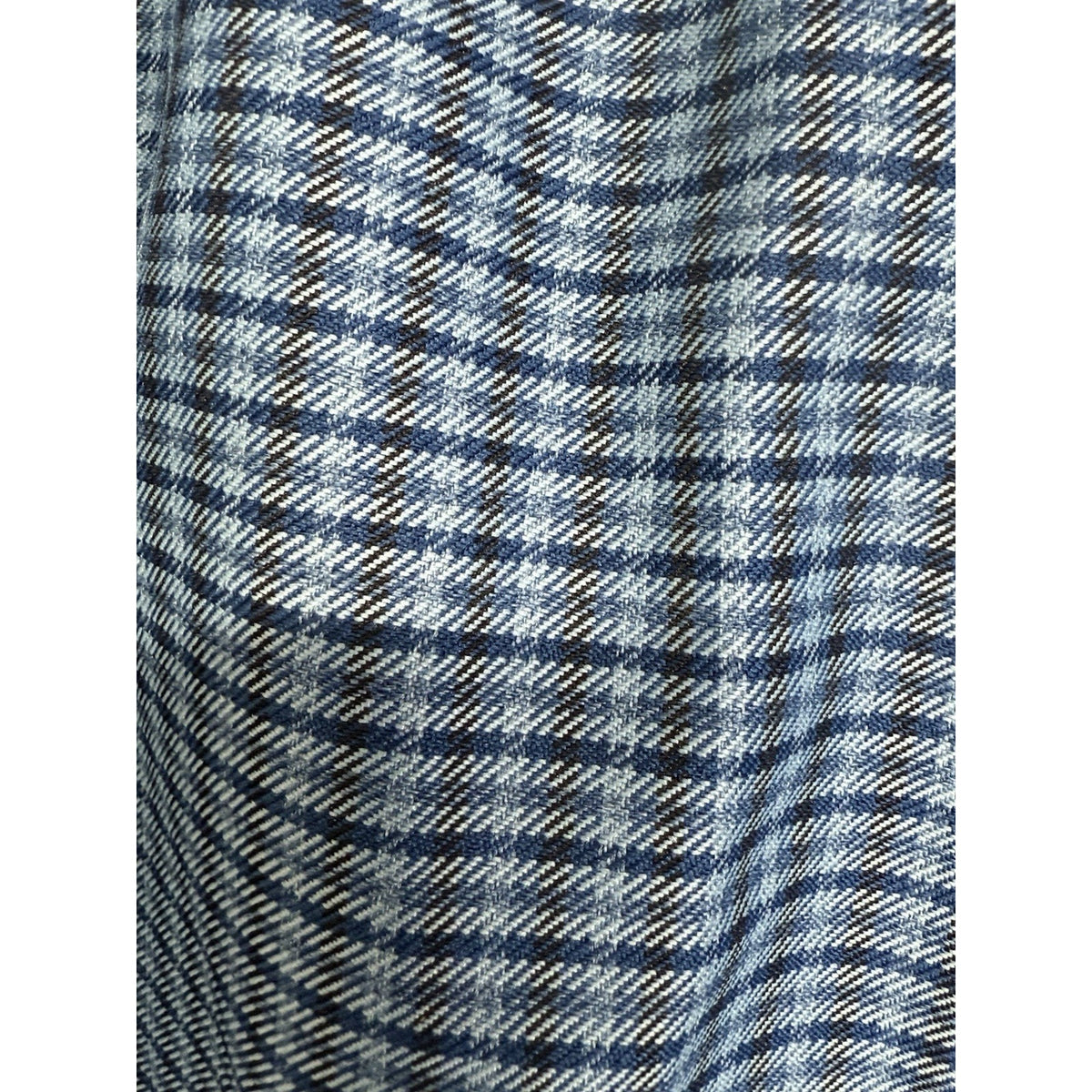 Haband Womens 16P Blue Plaid Pull On Pants Elastic Waist Straight Leg 27.5”