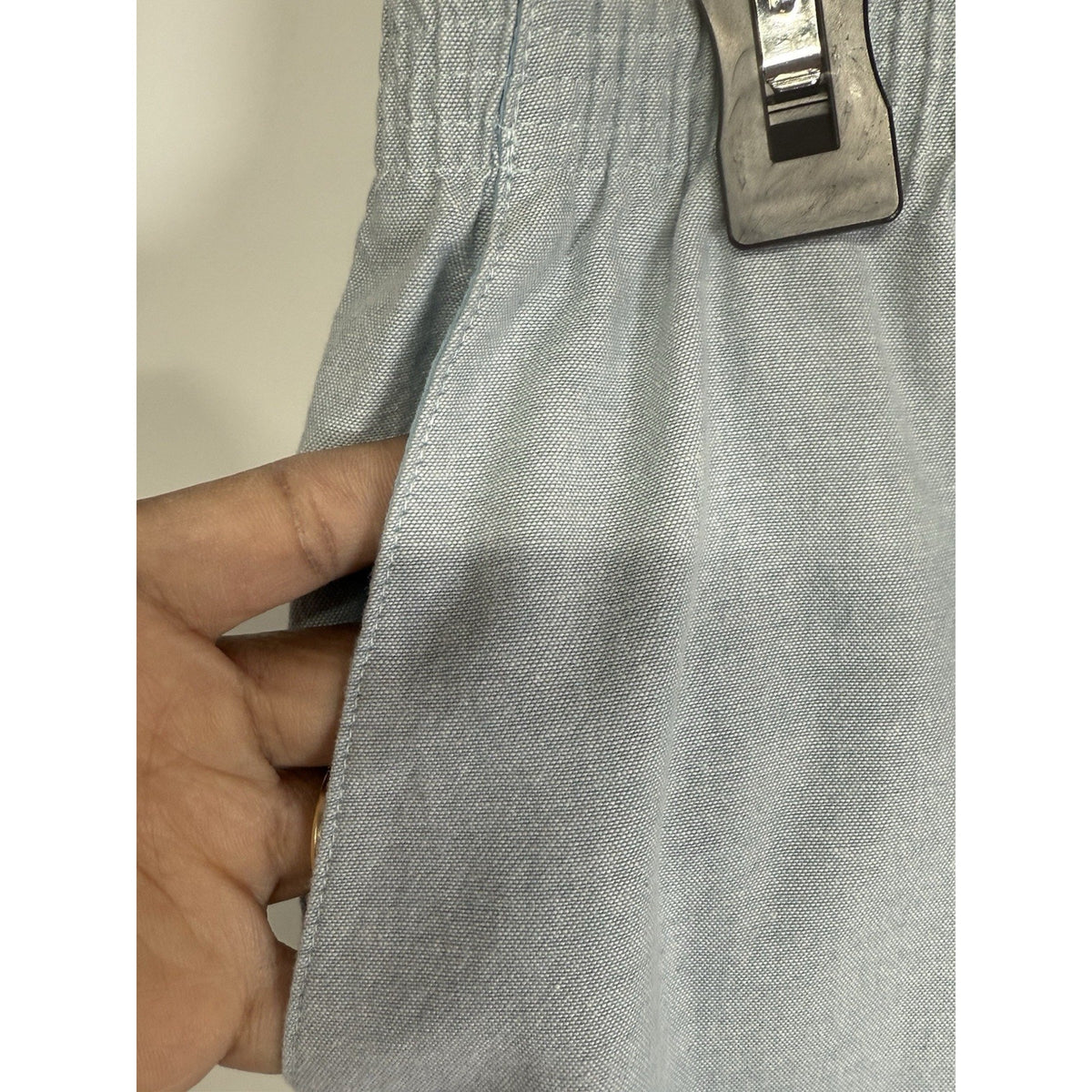 Alfred Dunner 16P Pull-On Pants Blue Cotton Blend Petite Straight Leg