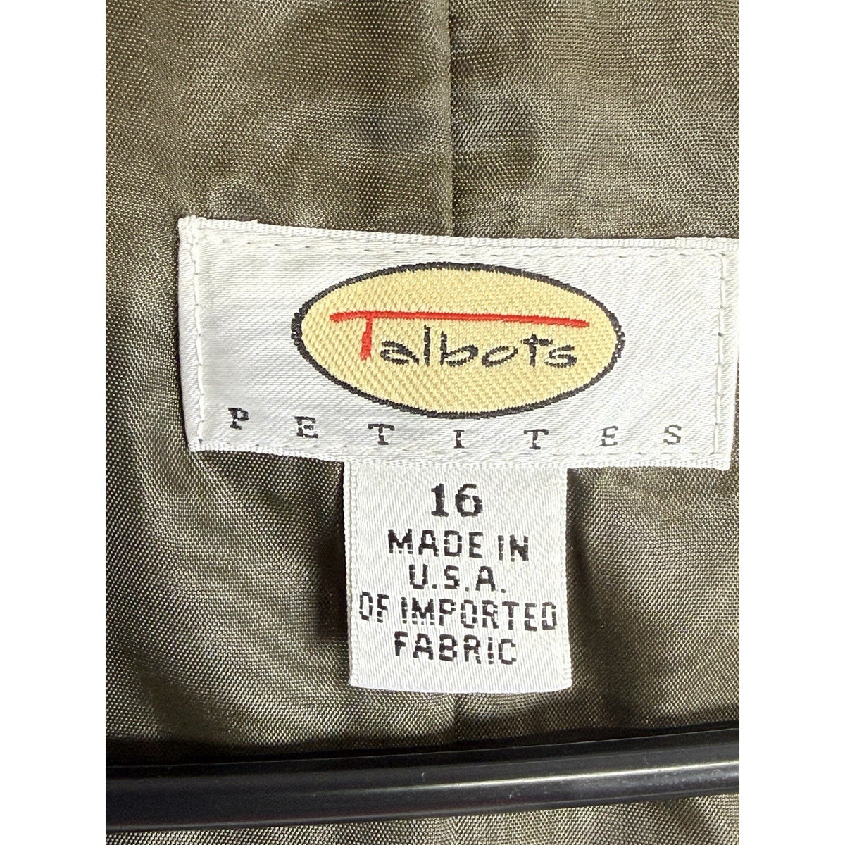 VTG Talbots women dk green plaid dark academia equestrian wool blend Blazer 16P