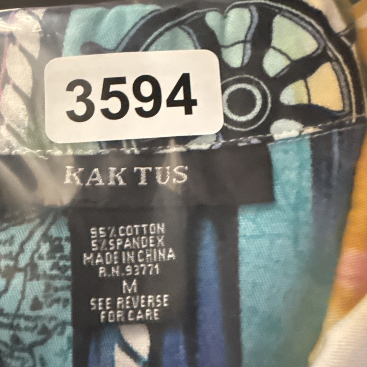 Kaktus Womens M Nautical Shirt Jacket Art To Wear Coastal Cruise Button Front