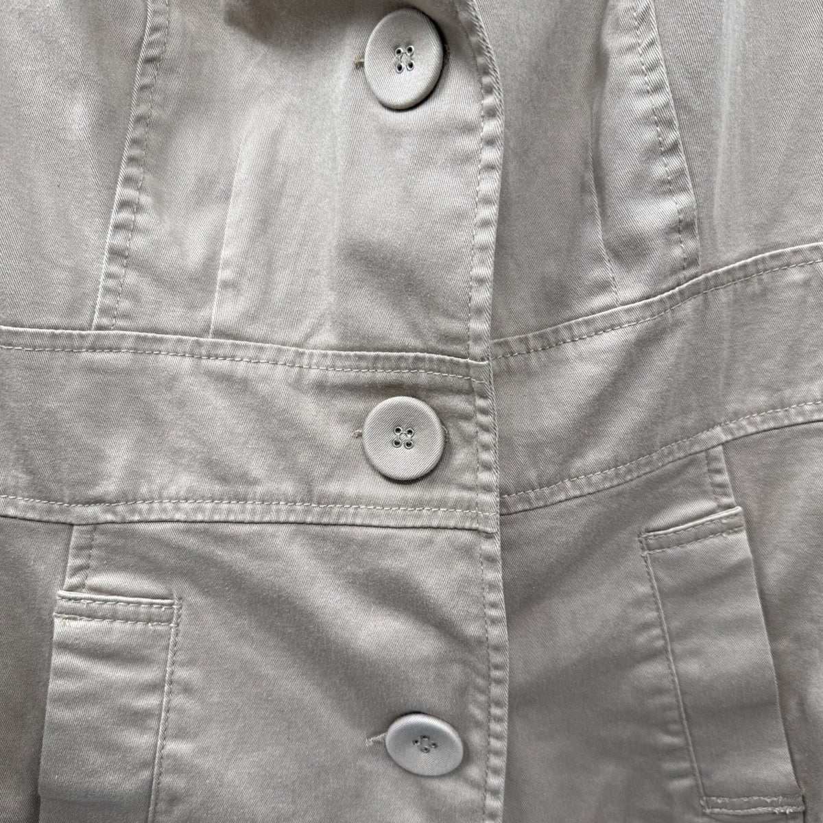 Venezia Womens Jacket Size 14 Khaki Tan Stretch Cotton Utility Career 3 Button