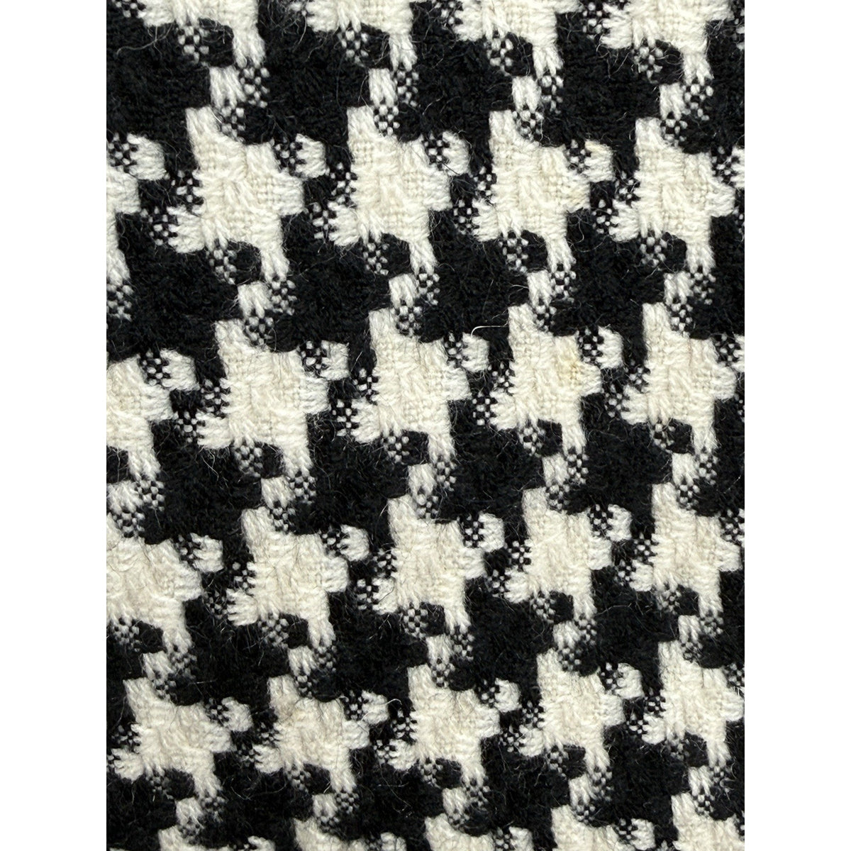 Style & Co Black White Houndstooth Pencil Skirt Wool Blend Lined Classic Size 6