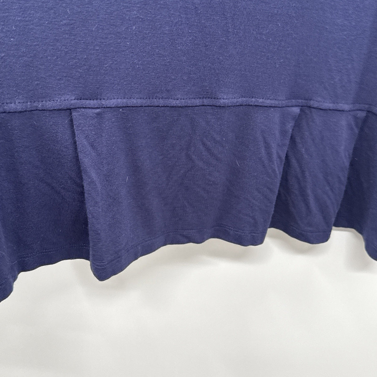 Soft Surroundings Women's Size 1X Precious Pleat Tunic Swing Top Navy Blue