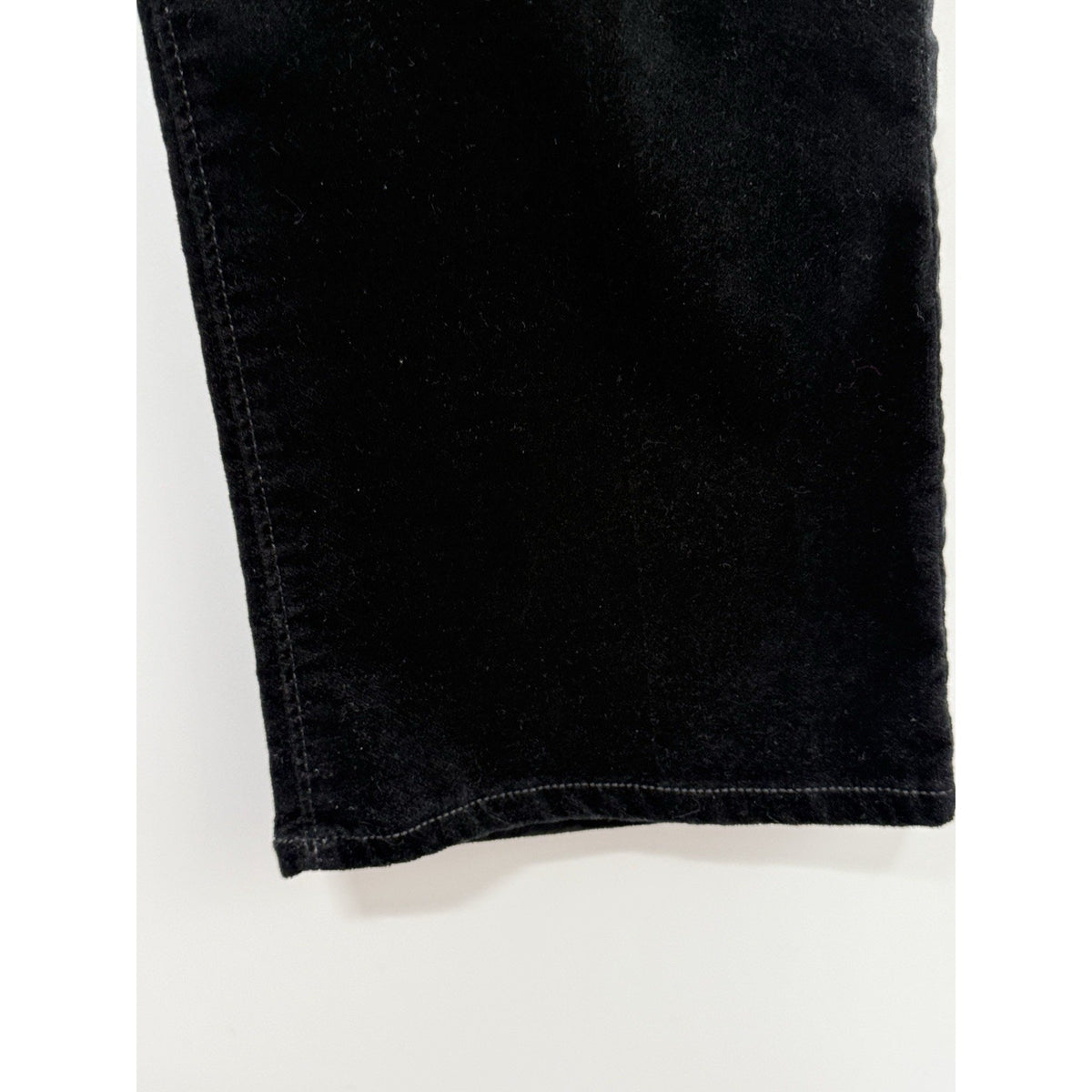 Ann Taylor LOFT Black Faux Velvet Flare Crop Jeans Women’s Size 31/12 Stretch