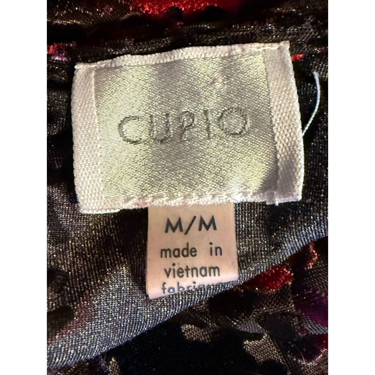 Cupio Burnout Velvet Top M Whimsigoth Gothic Romantic Red Black Floral