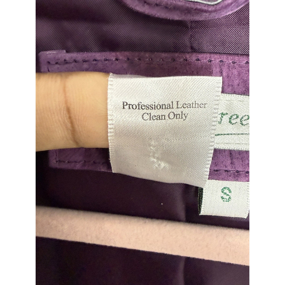 Women’s Small Coldwater Creek Vintage Purple Crinkle Suede Leather Jacket Y2K