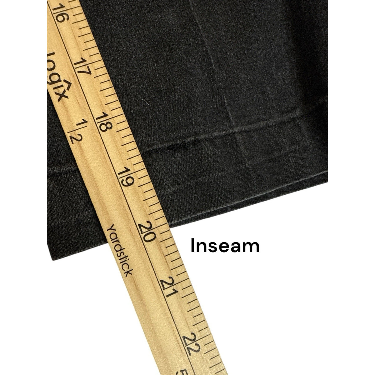 Alfred Dunner Classic Fit Capri Pants Women 12 Black Denim High Rise Pockets