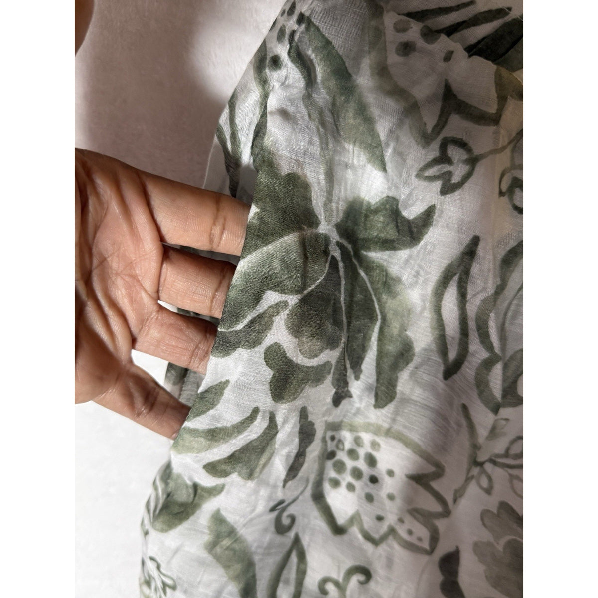 Vince Camuto Women’s Plus 3X Green White Floral Cropped Drawstring Pants Pockets