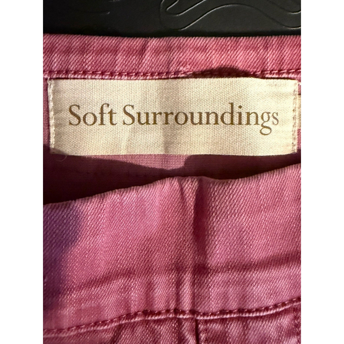Soft Surroundings Pink Slim Straight Stretch Pants Women XL Casual Minimalist