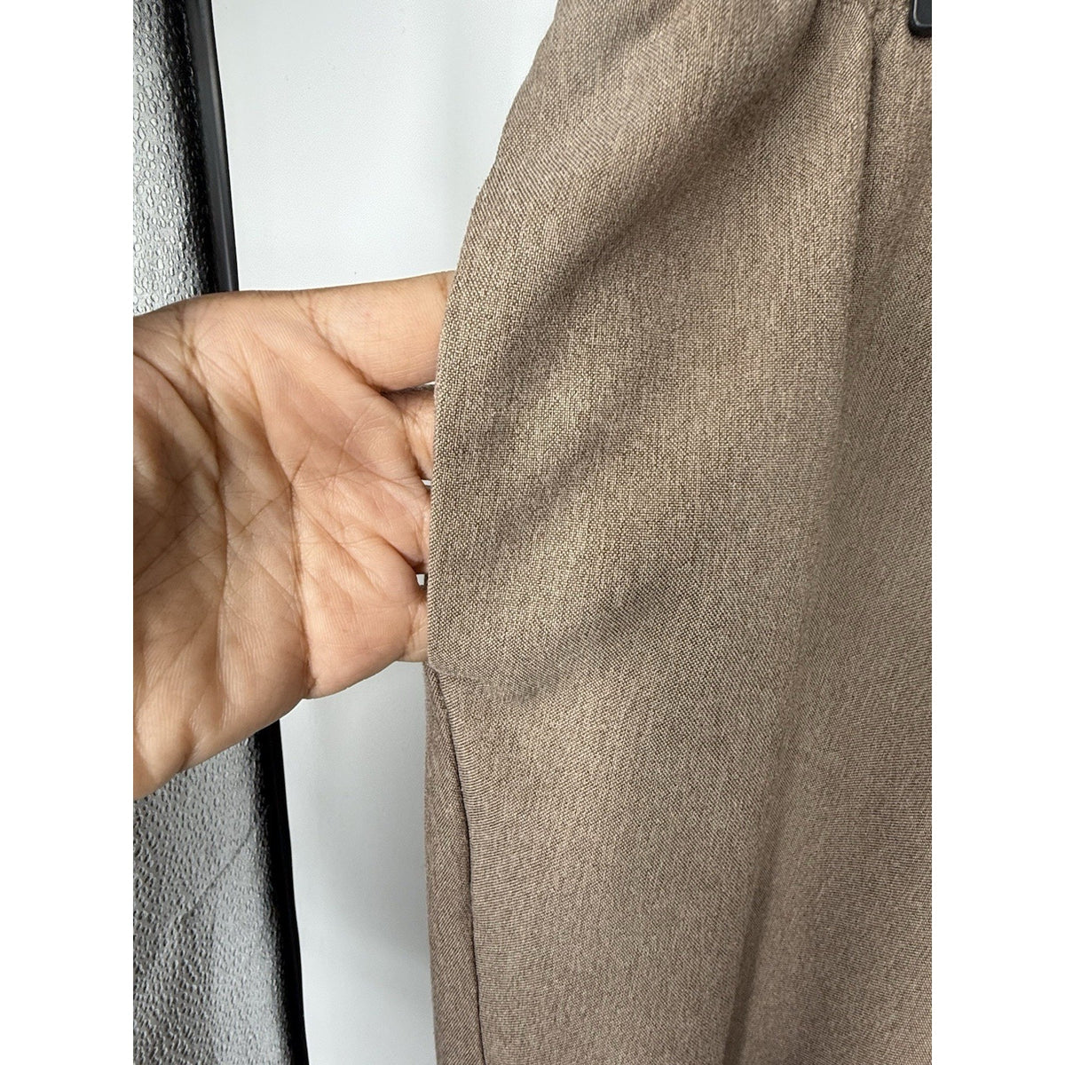 Allison Daley Women’s 24W Brown Pull On Pants Elastic Waist Pockets 29” Inseam