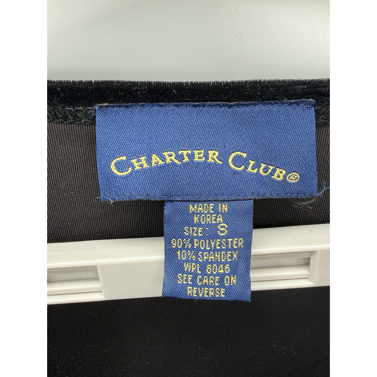Charter Club Black Velvet Cardigan Women Size S Button Front Stretch Top