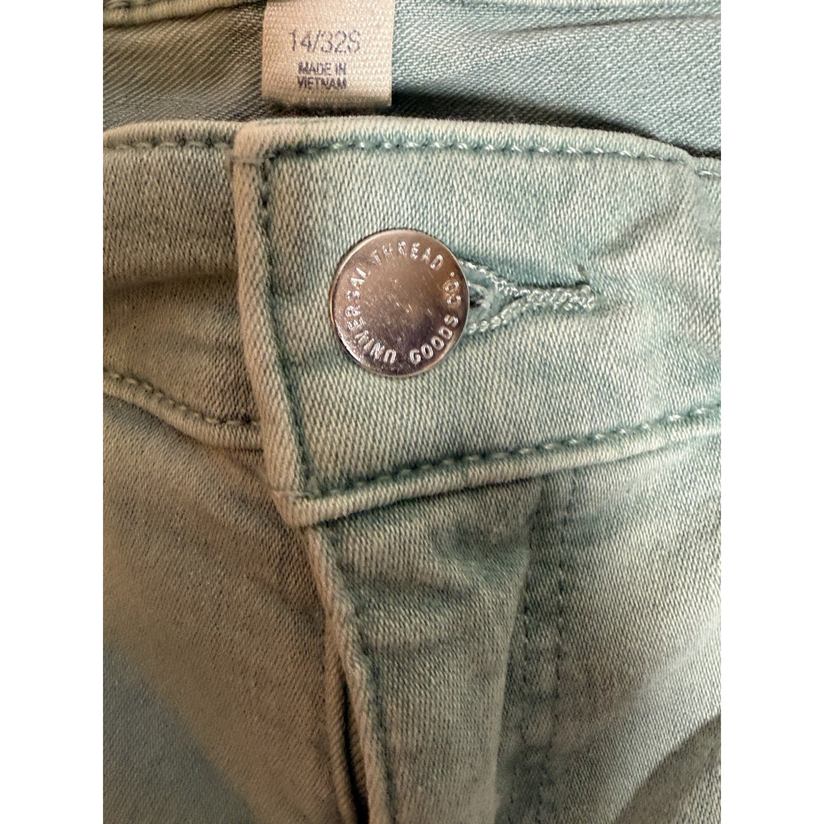 Universal Thread Sage Green Skinny Jeans Women’s 14/32S Mid Rise Stretch