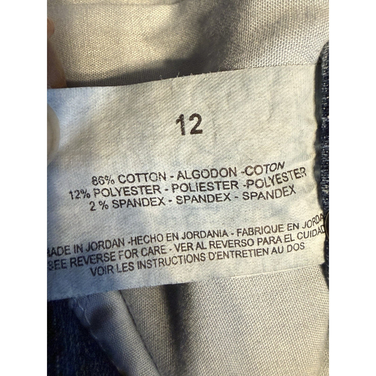 Gloria Vanderbilt Women’s Jeans Size 12 Blue Stretch Denim Straight Leg Classic