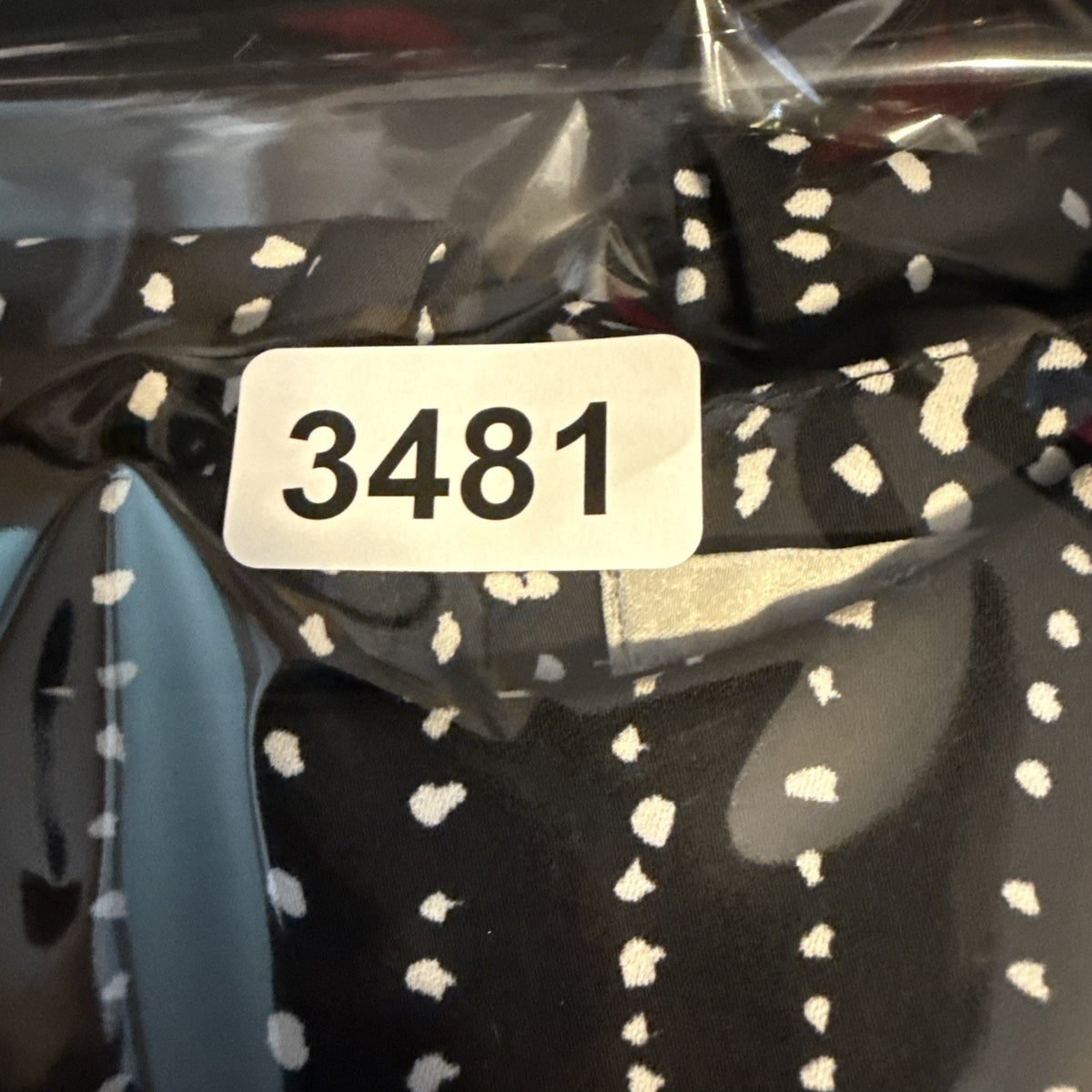 H&M Size 6 Black White Dot Print Shift Dress Long Sleeve Button Cuff
