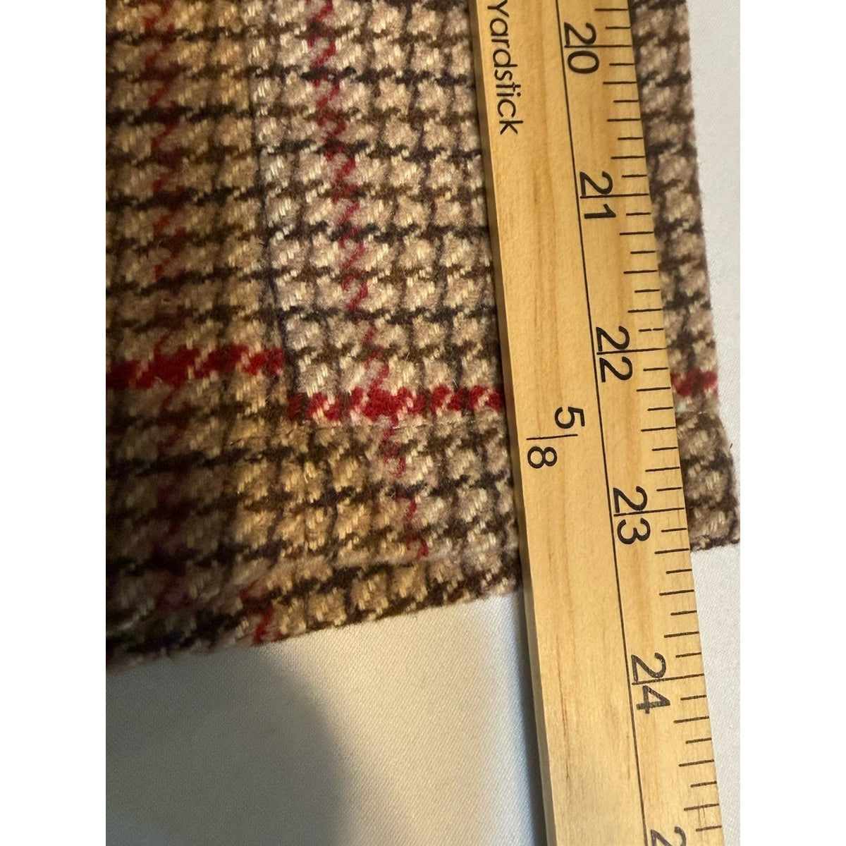 LUSH Dark, Academia Camel /Red Plaid Blazer Jacket Women Medium? One Button