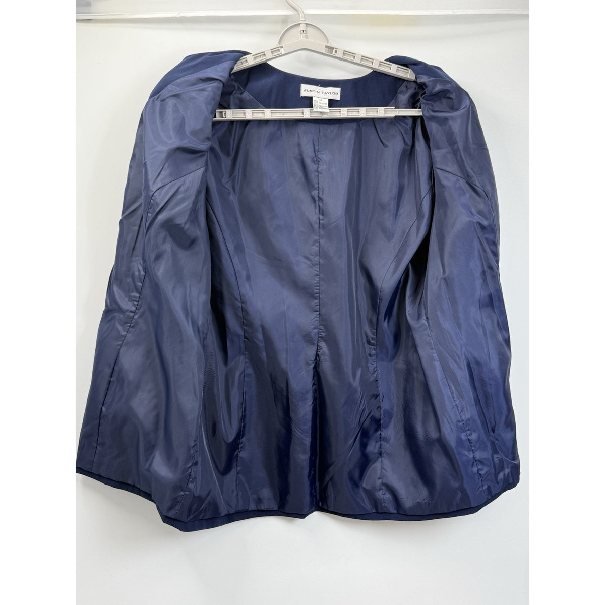 Justin Taylor Beaded Jacket Navy Blue Embellished Blazer Whimsigoth 18 Vintage