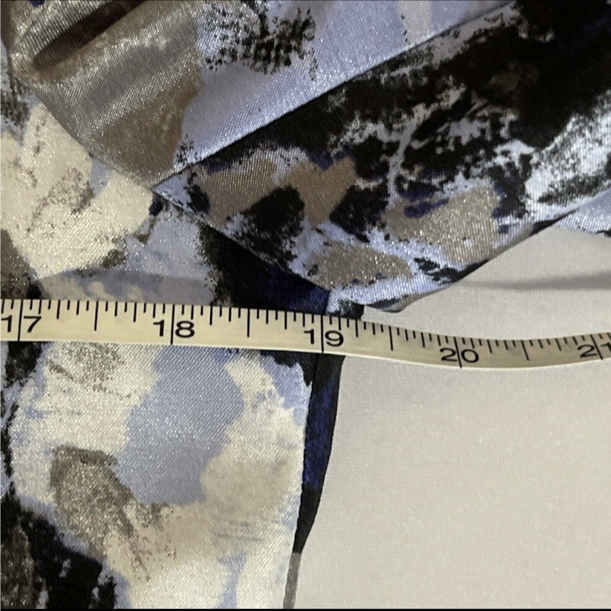 Kasper Women Abstract Floral blazer blue Gray White Career Workwear Size 10