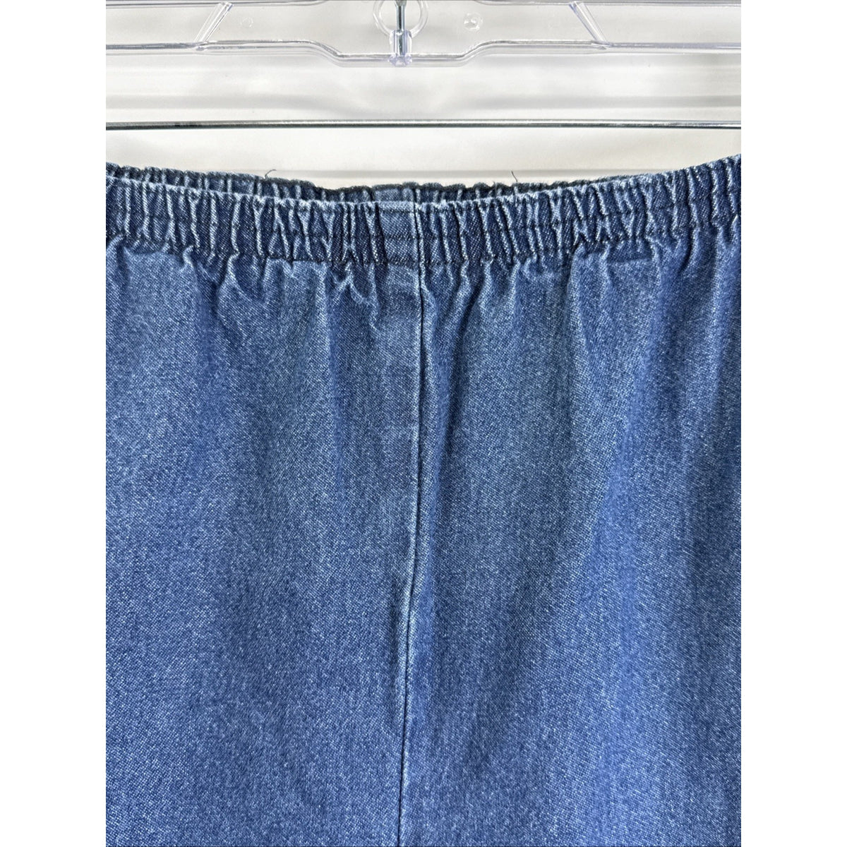Chic Women's Size 18 Average Elastic Waist Pullon Blue Jeans Denim Pants