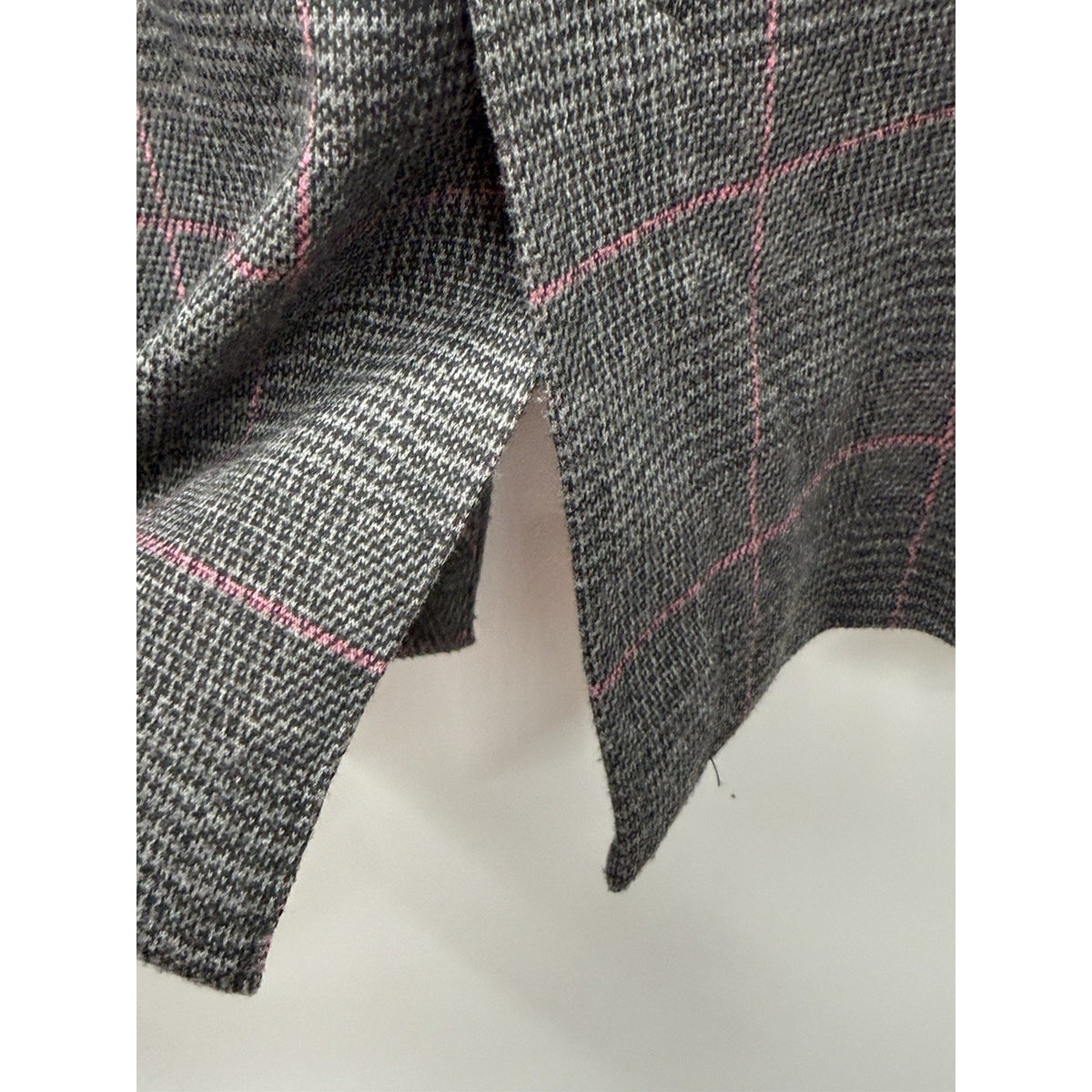 Torrid Size 00 Gray Pink Plaid Blazer Womens Stretch Career Office Jacket