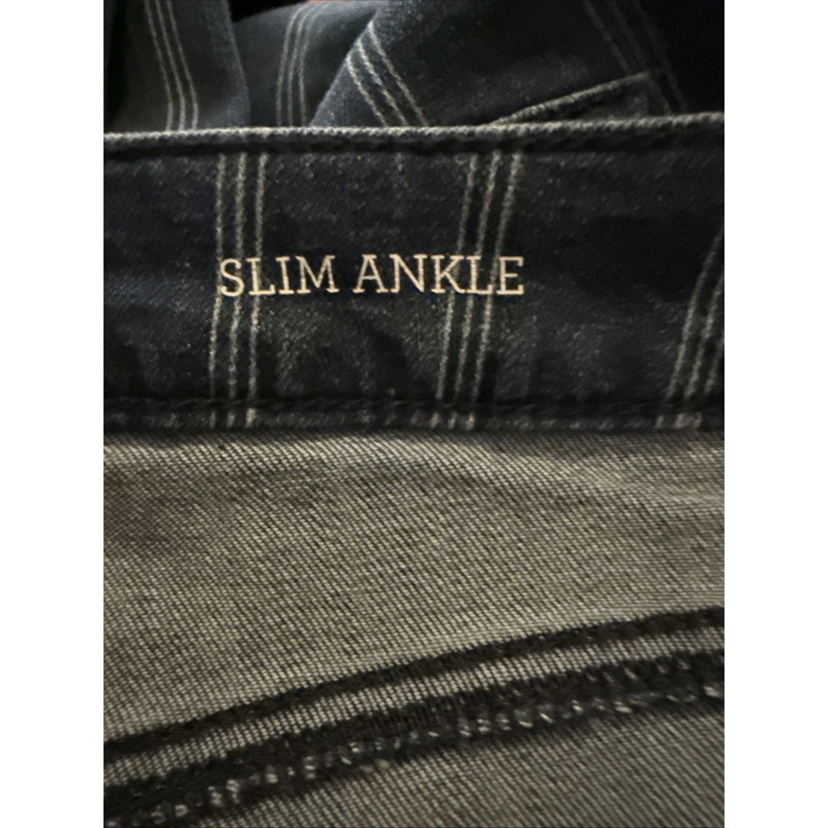 Style & Co Slim Ankle Jeans Womens 10 Blue Striped Denim Zip Fly 5-Pockets