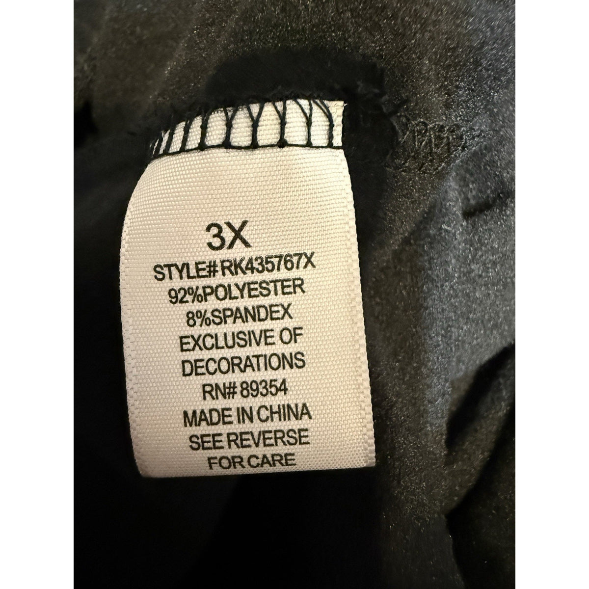 No Comment Plus 3X Cargo Pants Pull On Elastic Waist Black Stretch NWT