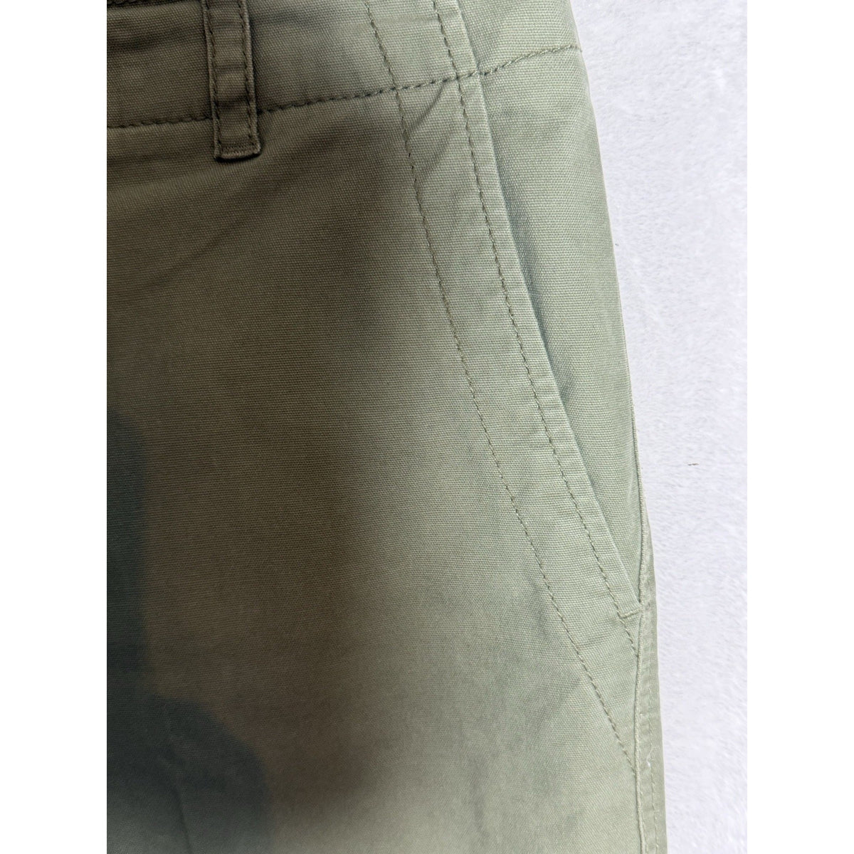 Talbots Womens 12 Olive Green Crop Pants Cotton Stretch Chino Casual Career