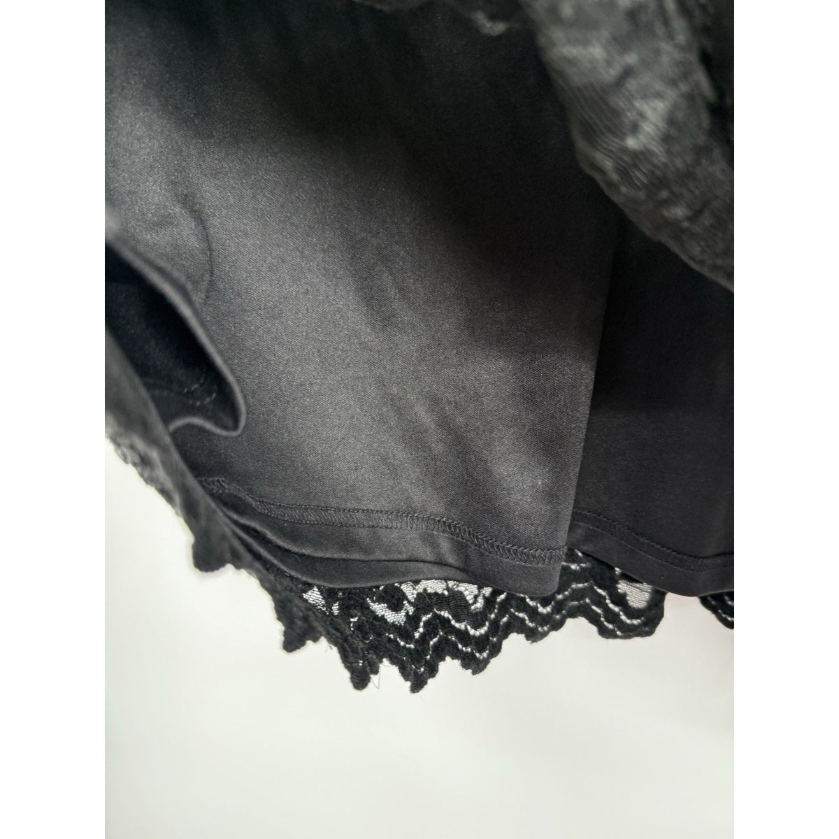Teddi Rose Velvet Lace Top Womens XXL Black Burnout Short Sleeve Blouse