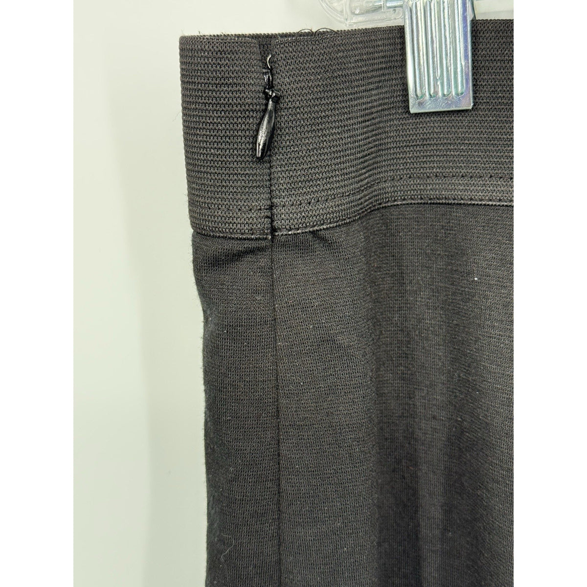 Lane Bryant Size 18 Black A-Line Knit Skirt Side Zip Stretch