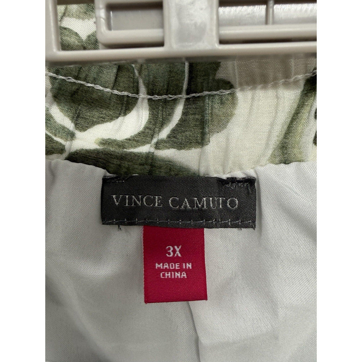 Vince Camuto Women’s Plus 3X Green White Floral Cropped Drawstring Pants Pockets